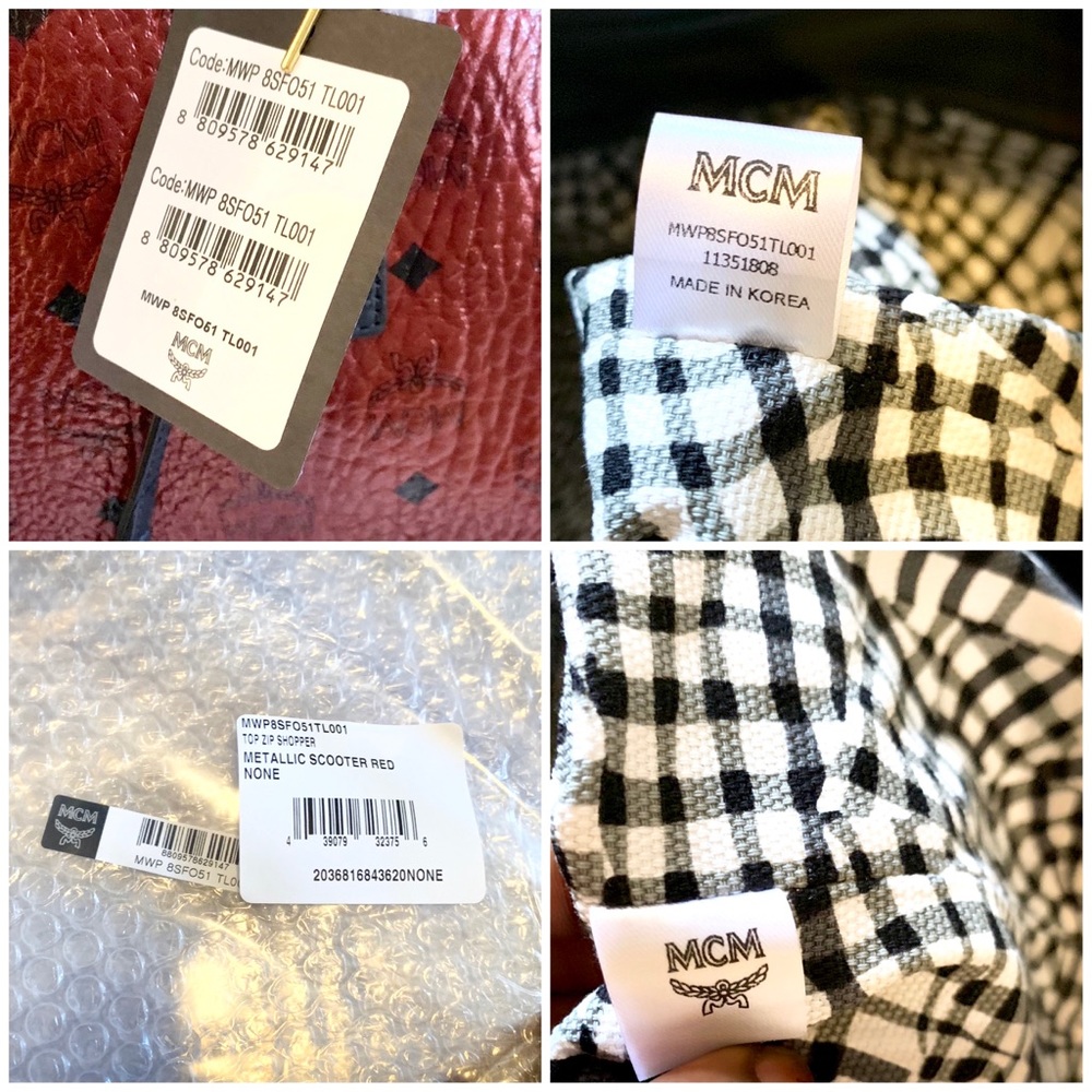 H/P 1/3💖💯MCM LARGE Top Metallic Scooter Shopper - Picture 6 of 8
